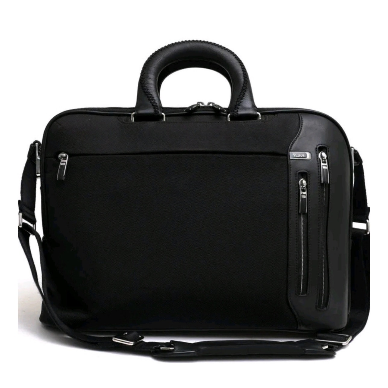 Tumi Black Arrive Narita Slim Briefcase Business Bag